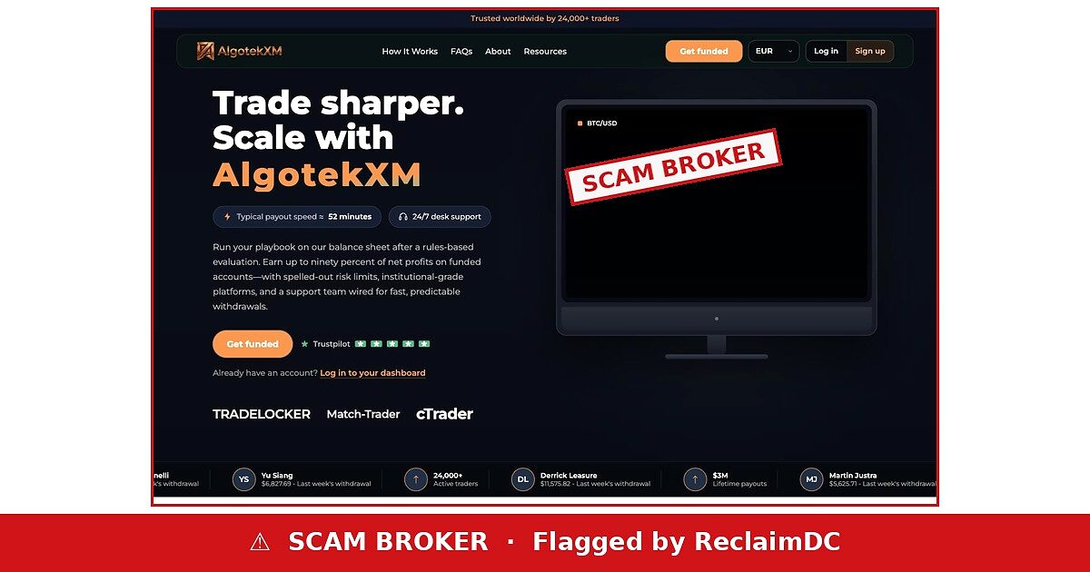 AlgotekXM scam broker warning