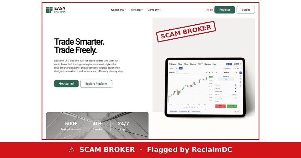 Easy Financials scam broker warning