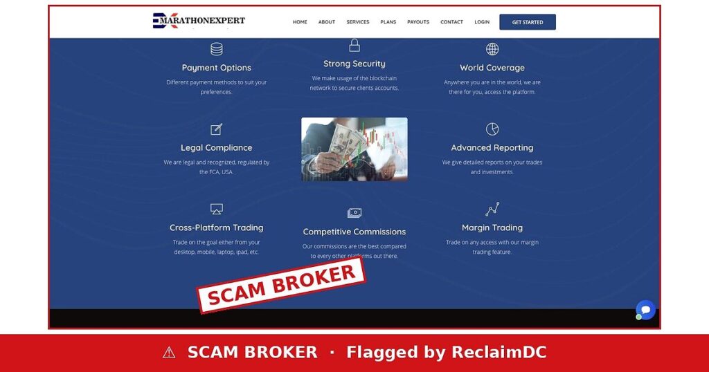 Marathon Expert flagged as a scam broker by ReclaimDC