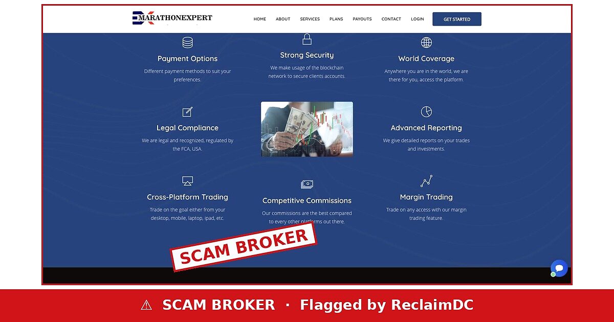 Marathon Expert flagged as a scam broker by ReclaimDC