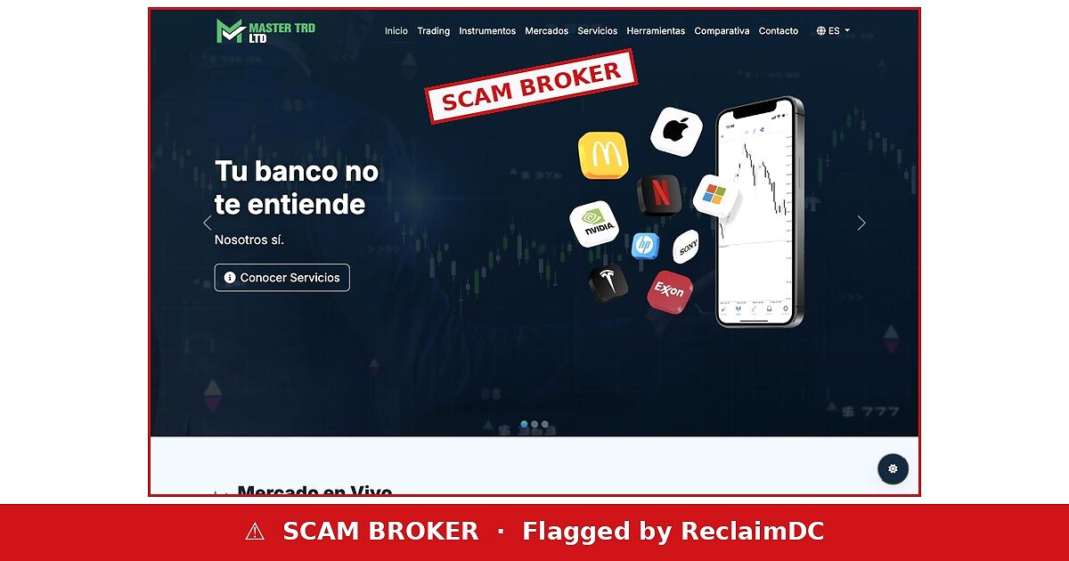 Master Trd Ltd scam broker warning