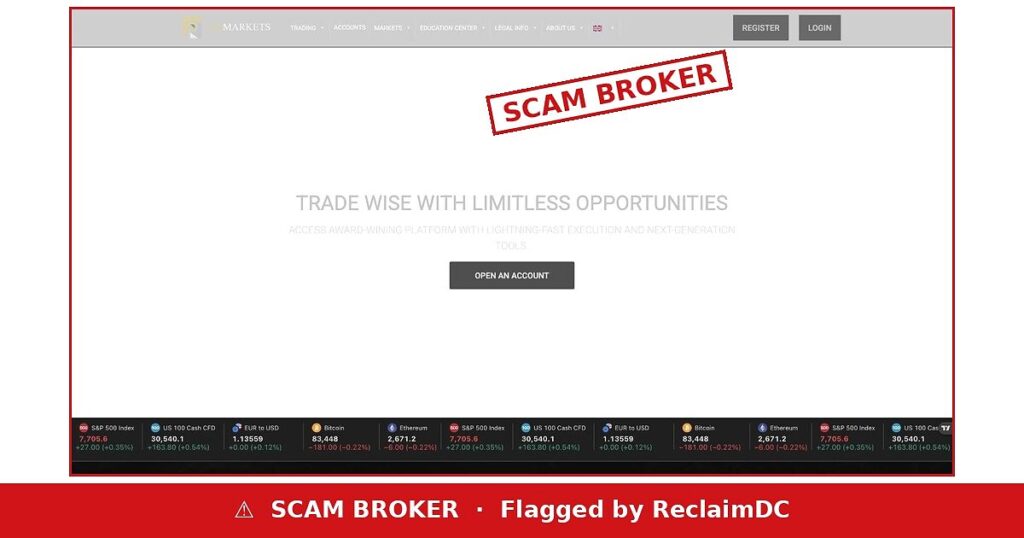 Primarkets flagged as a scam broker by ReclaimDC