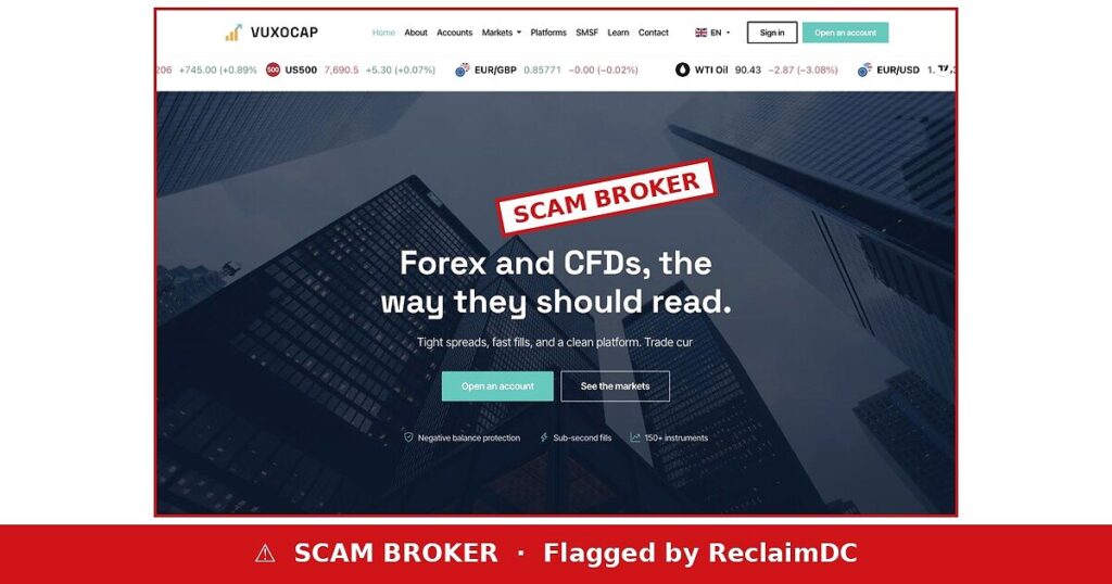 Vuxocap scam broker warning