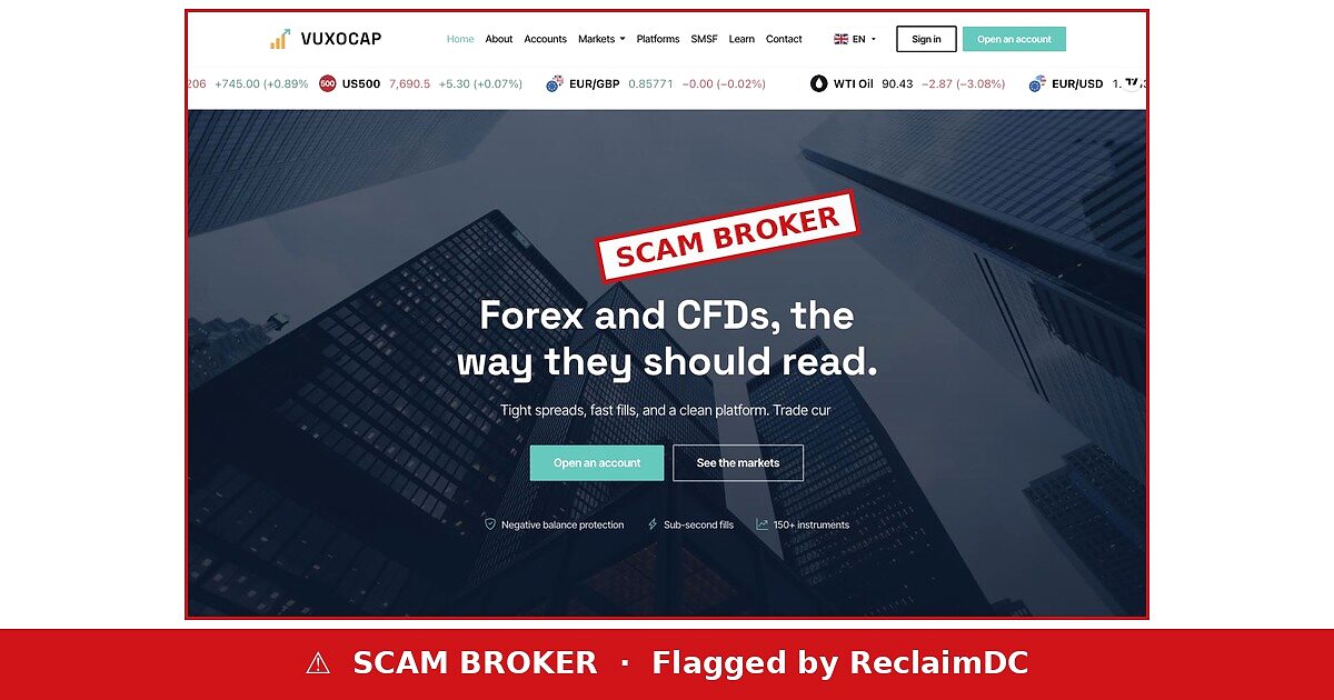 Vuxocap scam broker warning