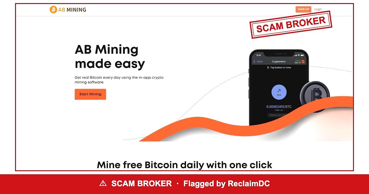 AB Mining — flagged scam broker