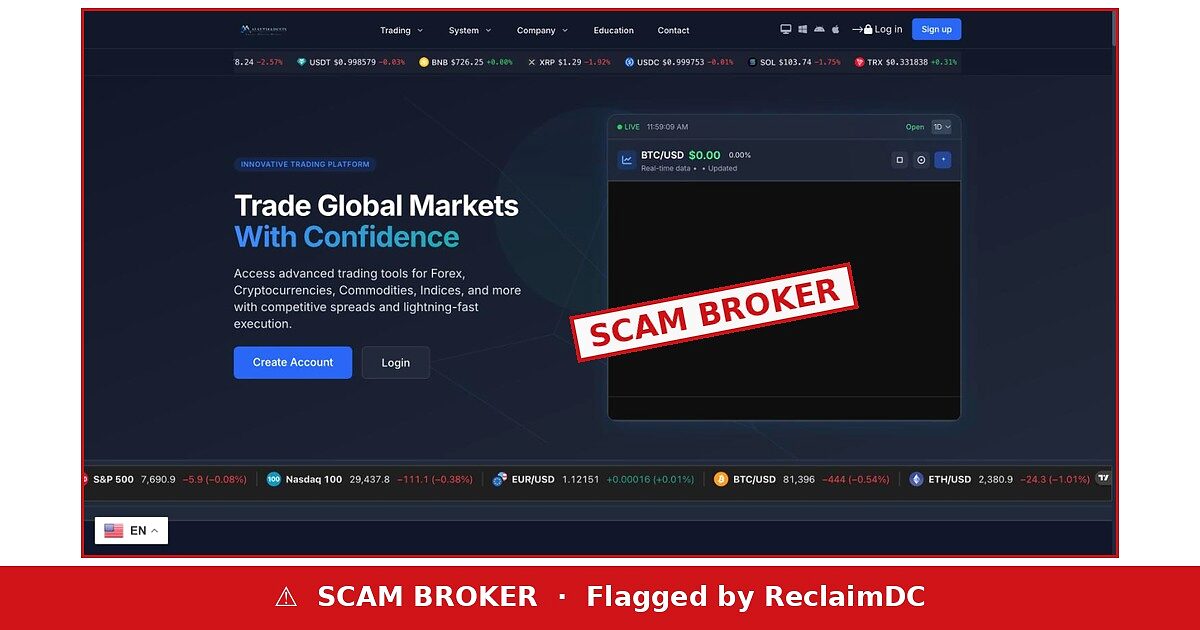 Alset Markets scam warning — ReclaimDC