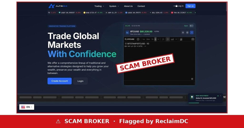 Altrimix scam warning — ReclaimDC