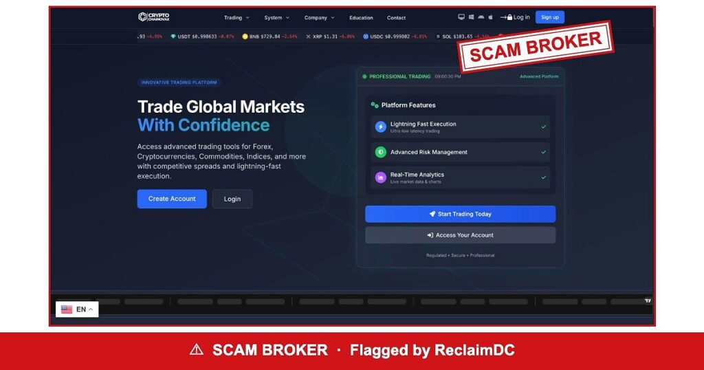 Crypto Chainovax — flagged scam broker