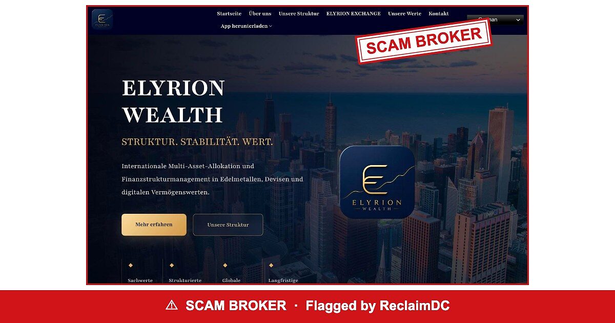 ELYRION WEALTH — flagged scam broker