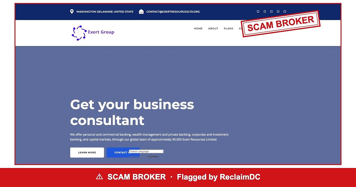 Exert Resources — flagged scam broker