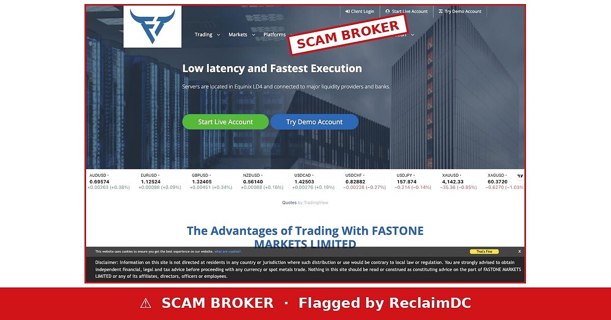 FastOne Markets scam broker warning