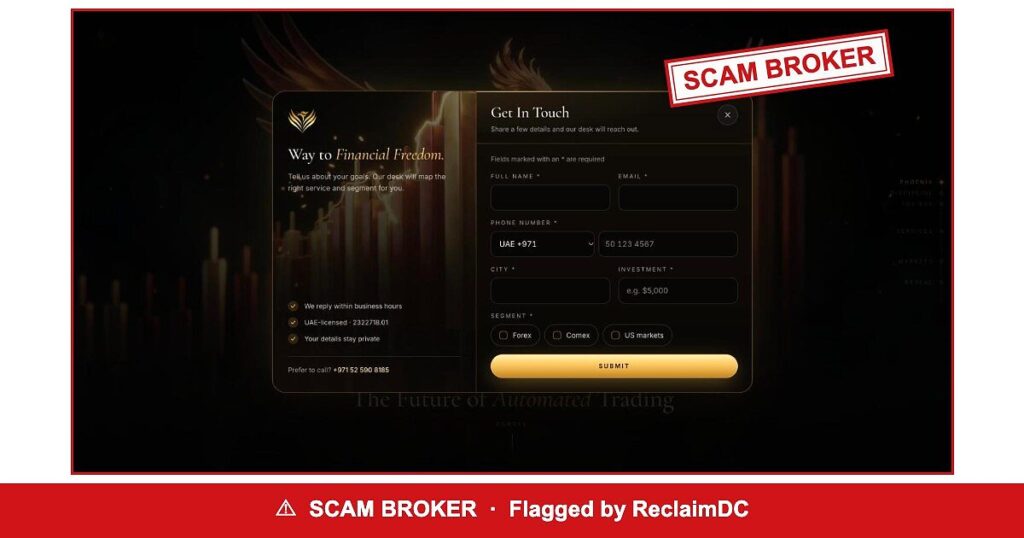 Finoways — flagged scam broker