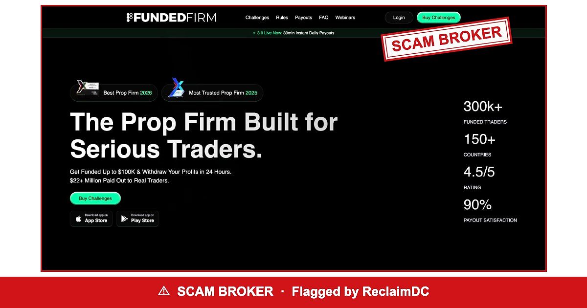 FundedFirm — flagged scam broker