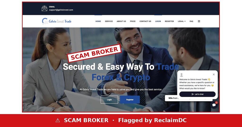 Gelvix Invest Trade scam broker warning