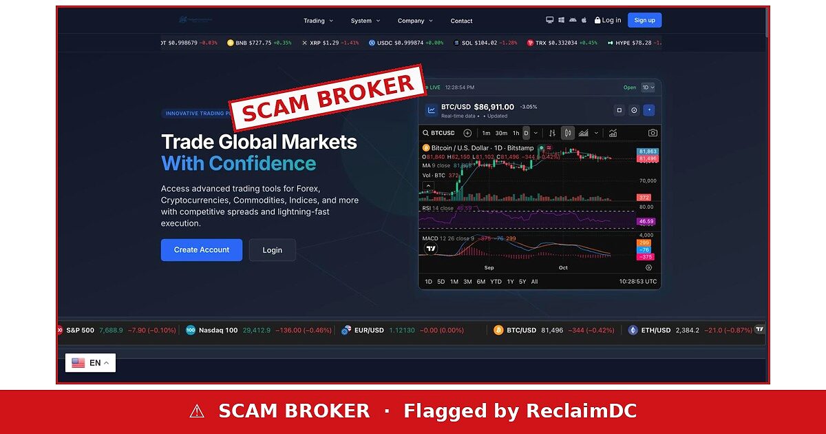 HedgePrime Market scam warning — ReclaimDC