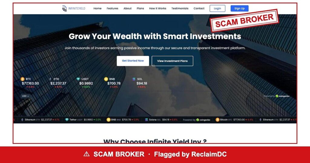 Infinite Yield flagged by regulators