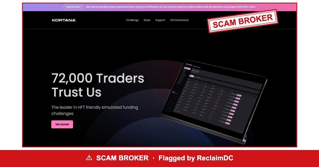 Kortana FX — flagged scam broker