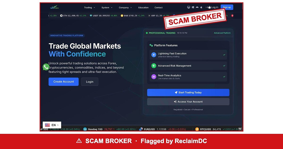 Legacytraderz — flagged scam broker
