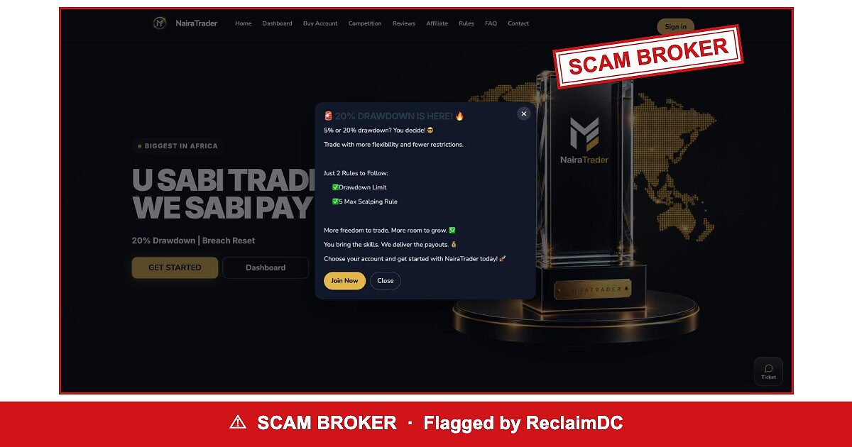NairaTrader — flagged scam broker