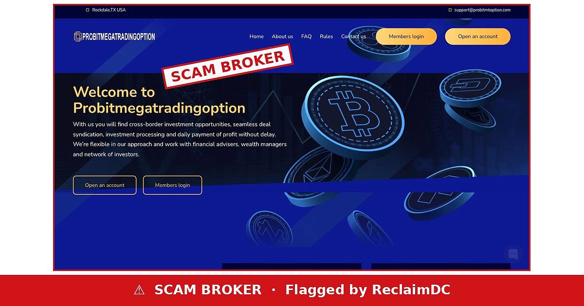 Probitmegatradingoption scam broker warning