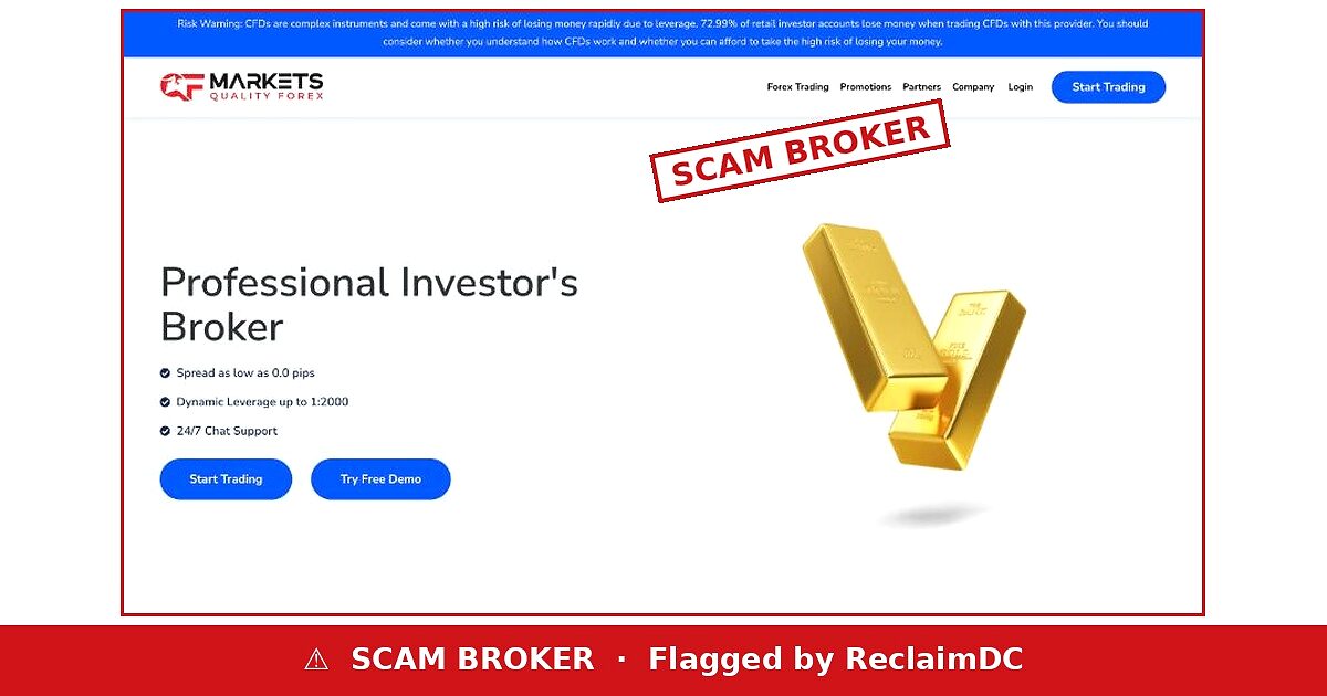 QF Markets scam broker warning