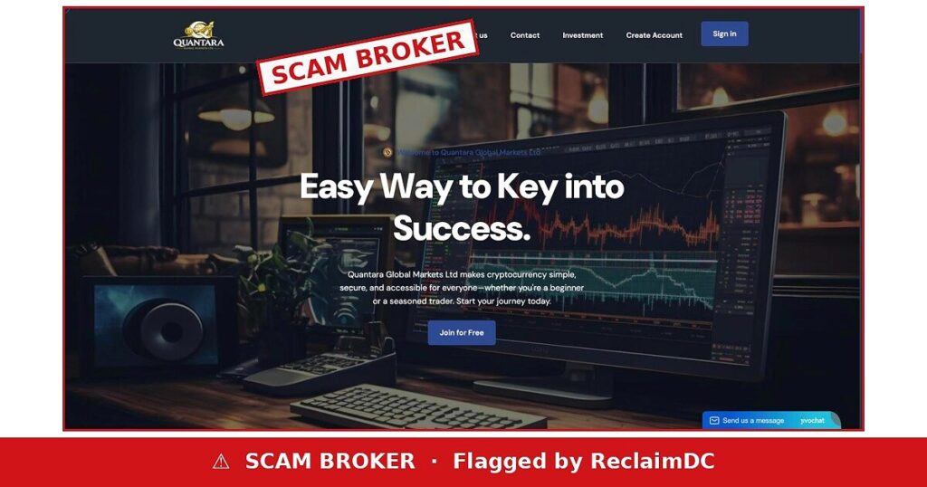 Quantara Global Markets scam warning — ReclaimDC
