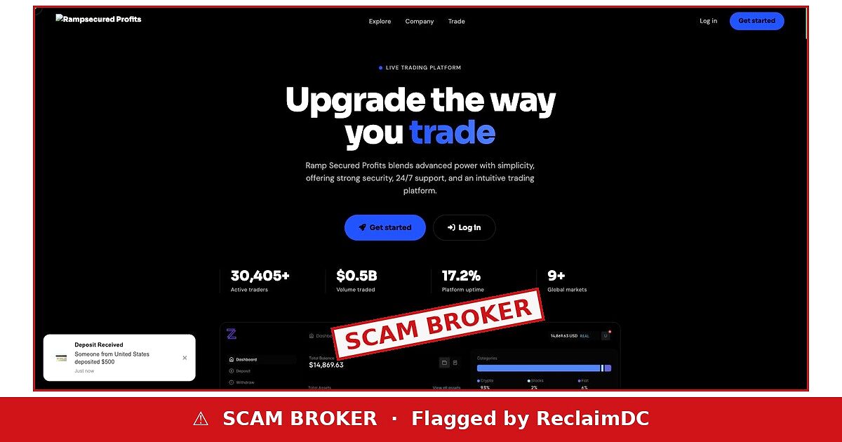 Ramp Secured Profits flagged as scam broker