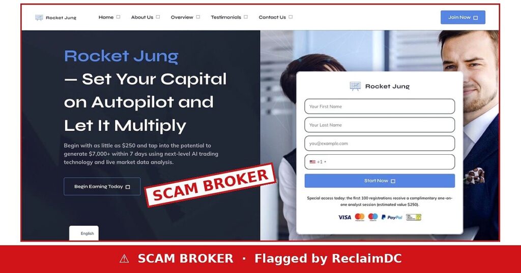 Rocket Jung flagged as scam broker