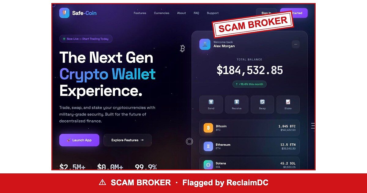 Safe-Coin — flagged scam broker