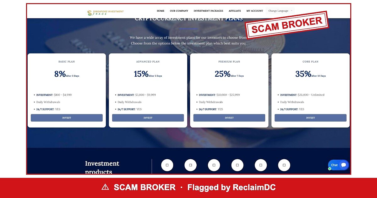 Sinvestmenttrades — flagged scam broker