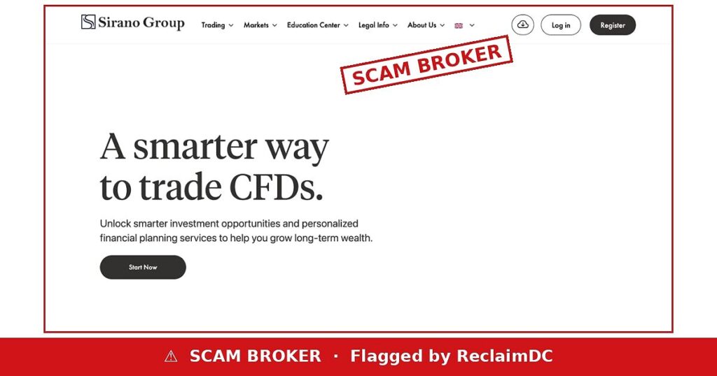 Sirano Group scam broker warning