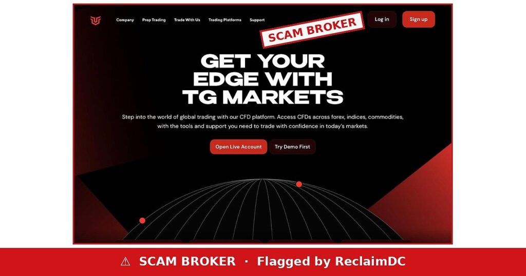 TG Markets scam broker warning