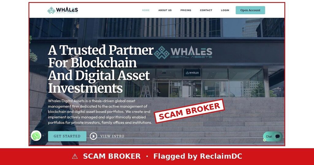 Whales Digital Assets scam broker warning